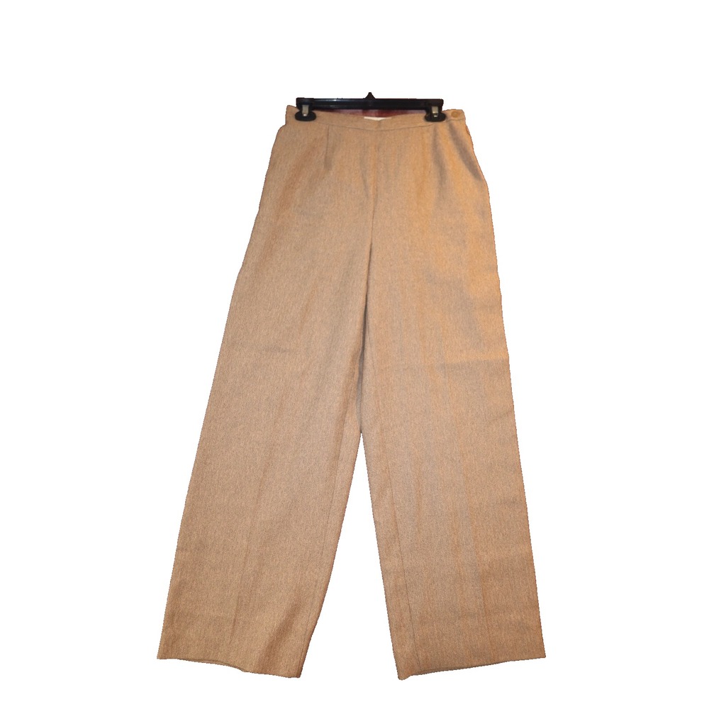Vintage Amanda Smith Women's Size 10 Brown Wide Leg Trousers High Waist 90s